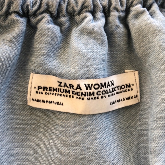 Zara Off the Shoulder Chambray Top Premium - Picture 4 of 4